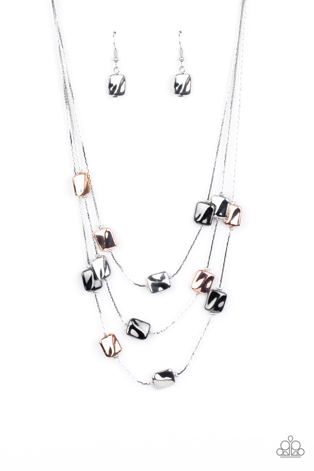 Downtown Reflections - silver - Paparazzi necklace