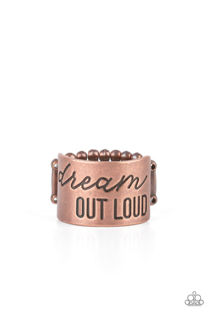 Dream Louder - copper - Paparazzi ring