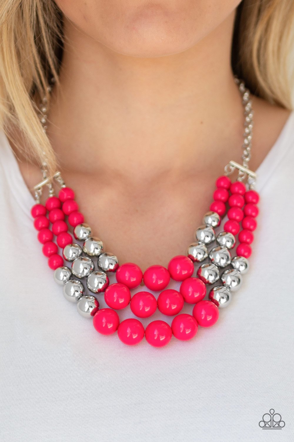 Dream Pop-pink-Paparazzi necklace