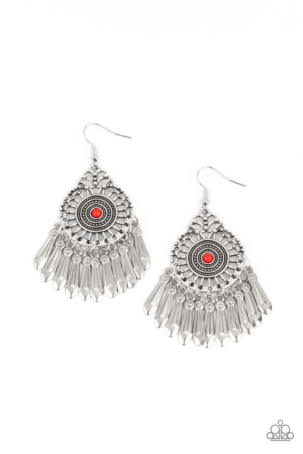 Dream a Little DREAMCATCHER - red - Paparazzi earrings