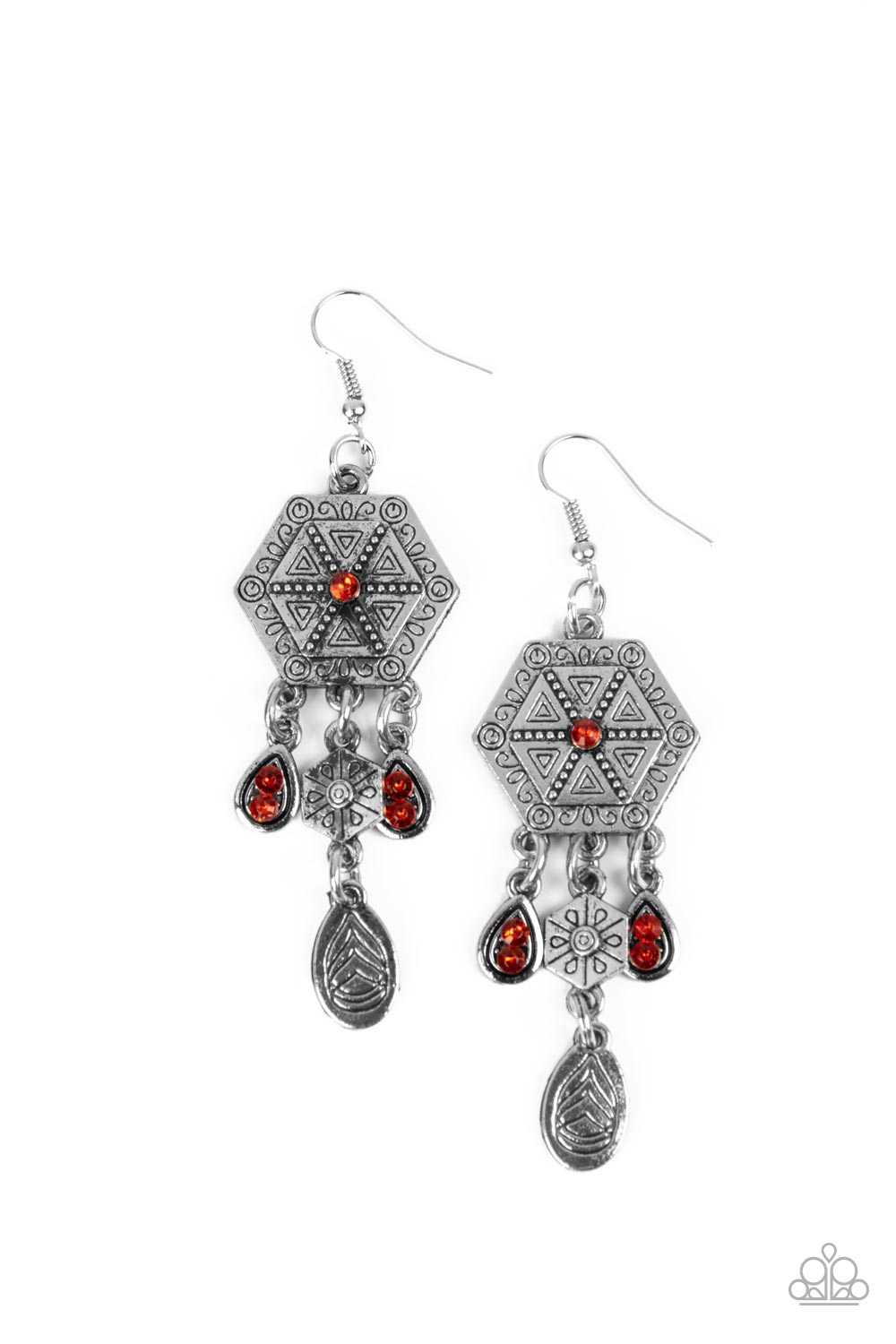 Dreamcatcher Delight - orange - Paparazzi earrings