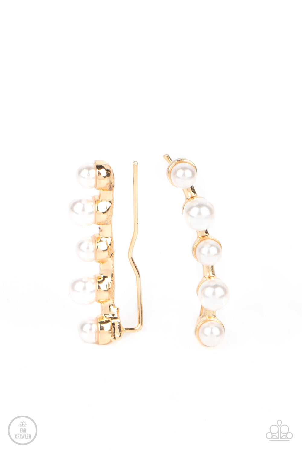 Drop-Top Attitude - gold - Paparazzi earrings