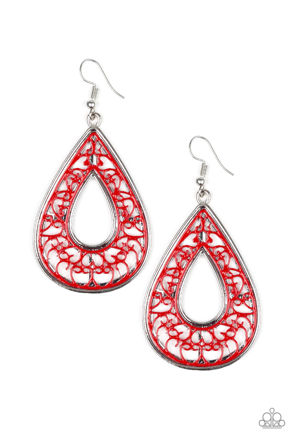Drop Anchor - red - Paparazzi earrings