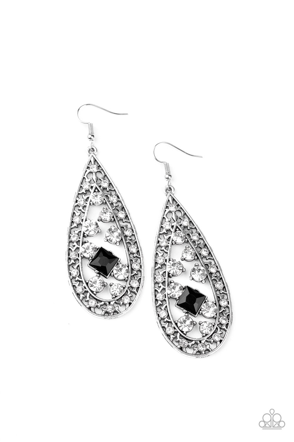 Drop Dead Dazzle - black - Paparazzi earrings