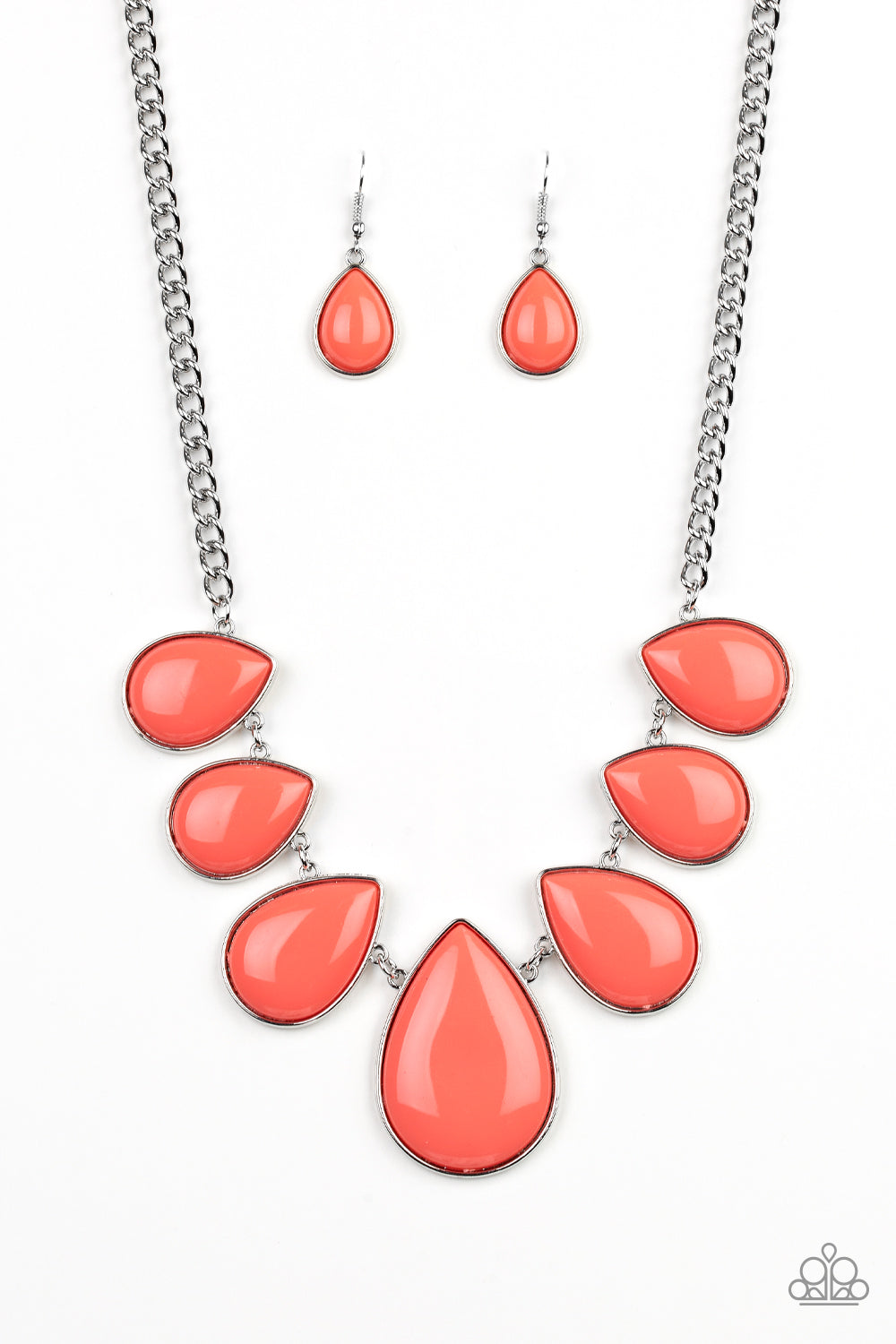 Drop Zone - orange - Paparazzi necklace