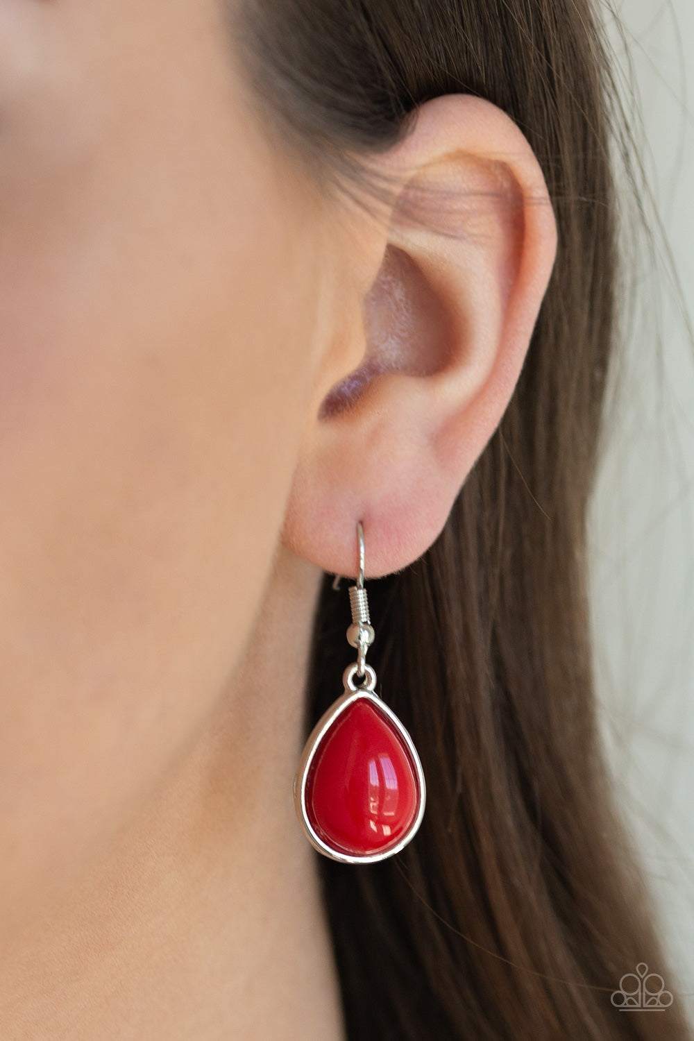 Drop Zone - red - Paparazzi necklace