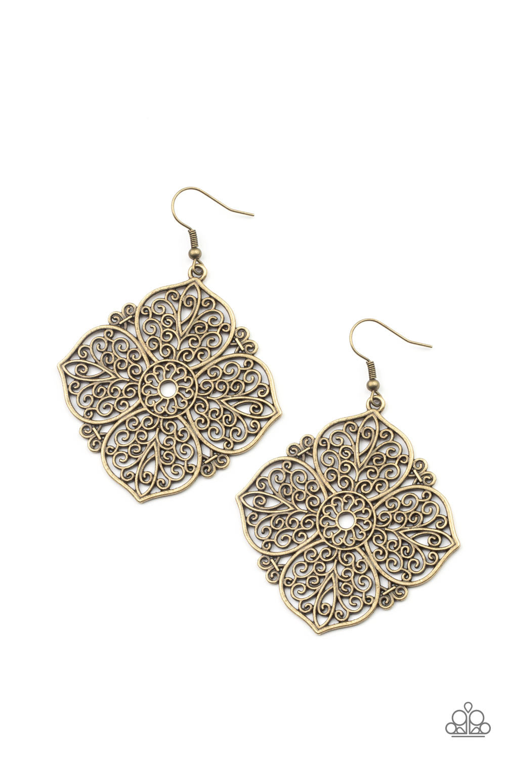 Dubai Detour - brass - Paparazzi earrings