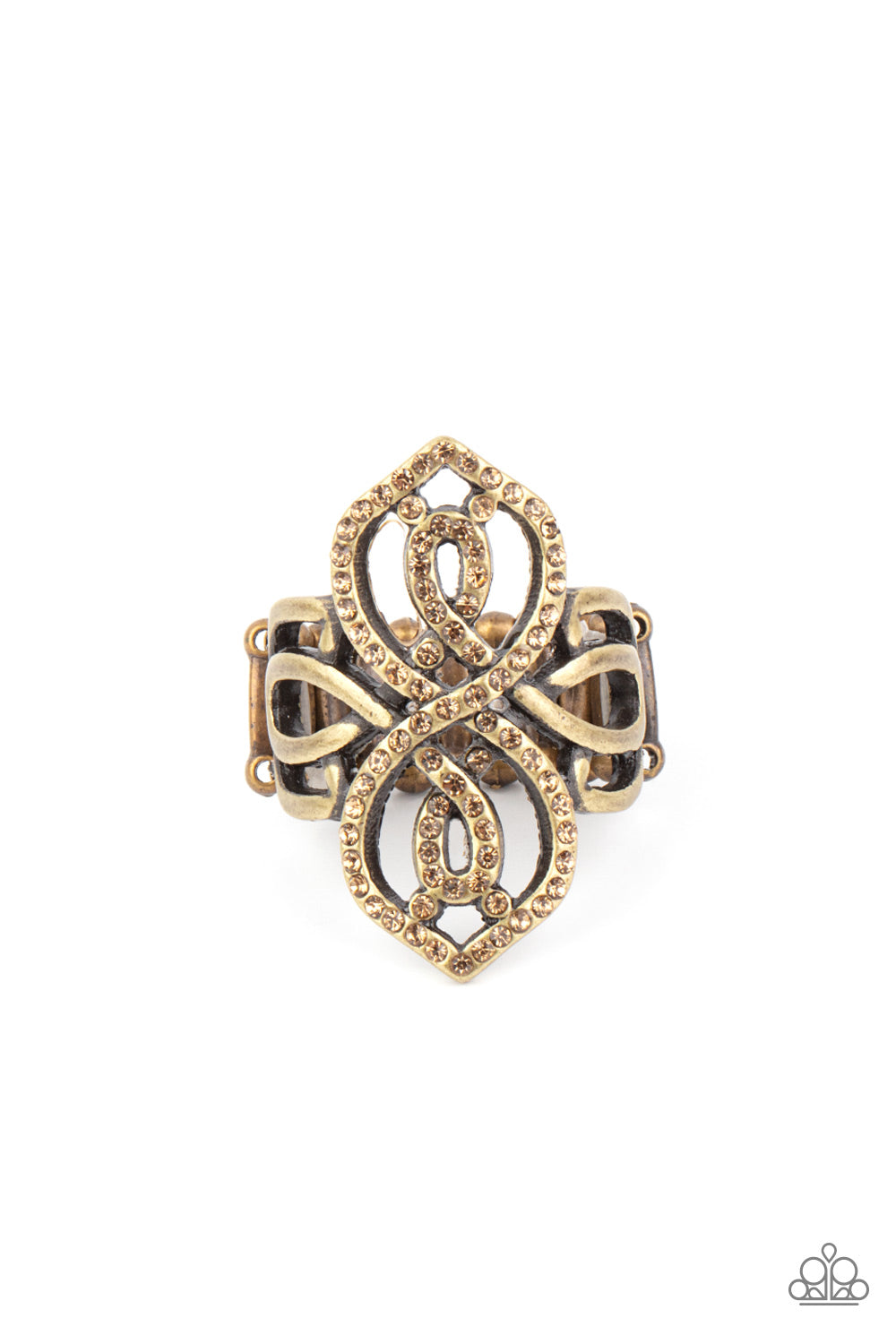 Duchess Drama - brass - Paparazzi ring