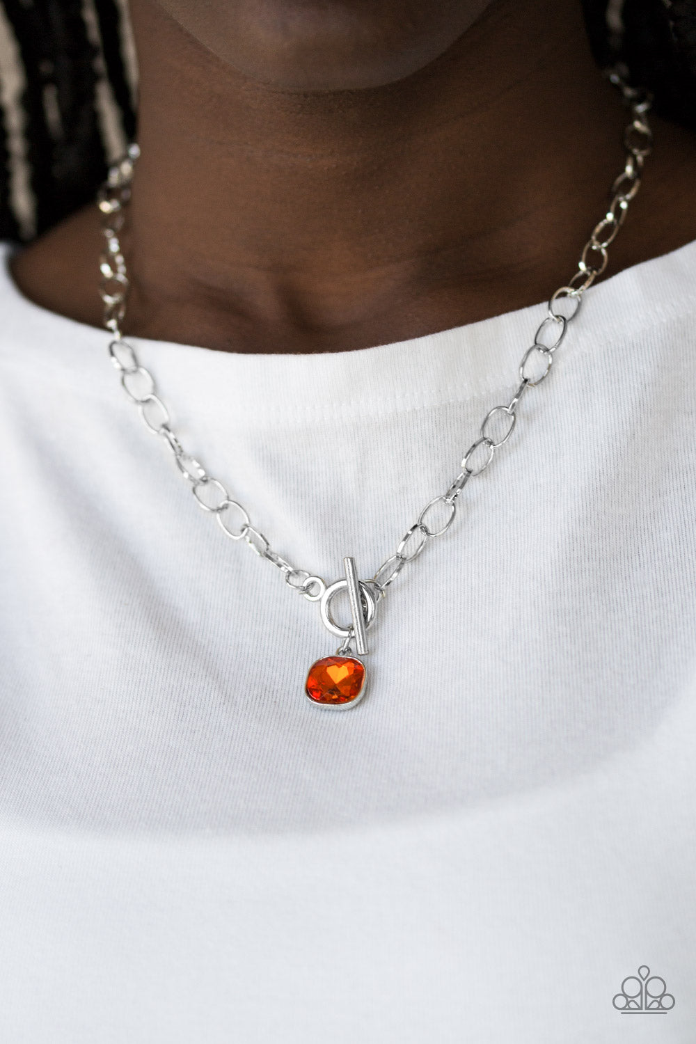 Dynamite Dazzle - orange - Paparazzi necklace