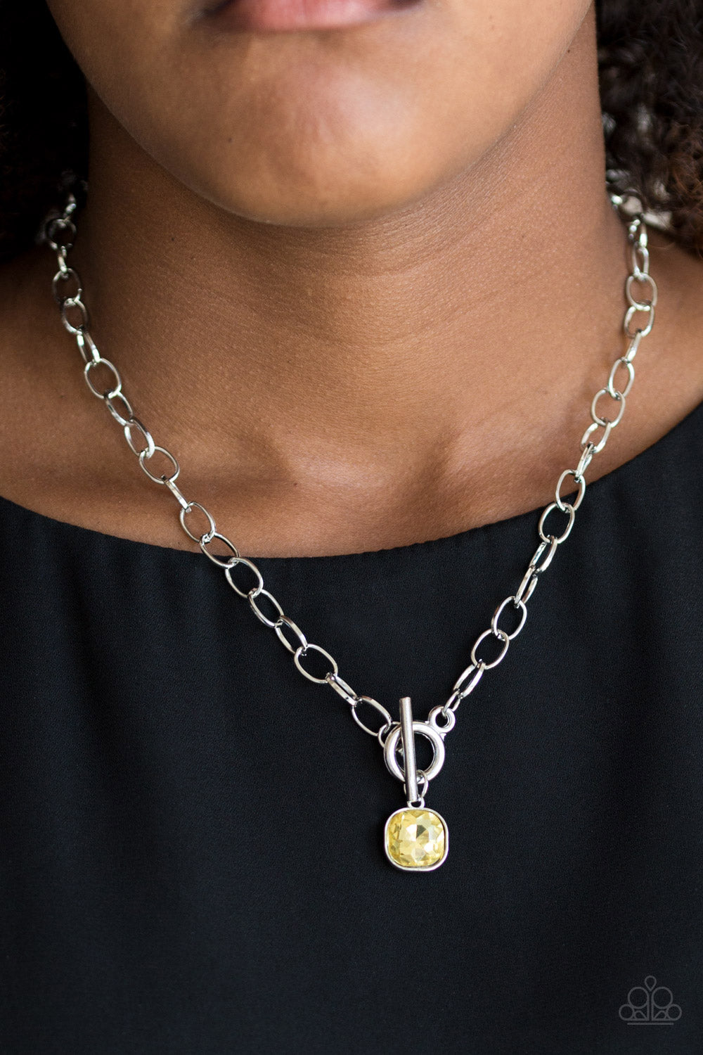 Dynamite Dazzle - yellow - Paparazzi necklace