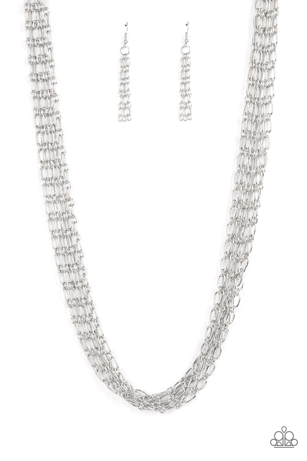 Dynamite Dynamo - silver - Paparazzi necklace