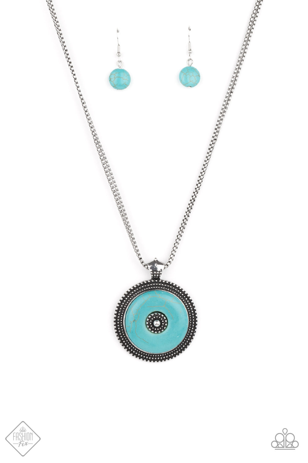 EPICENTER of Attention - blue - Paparazzi necklace