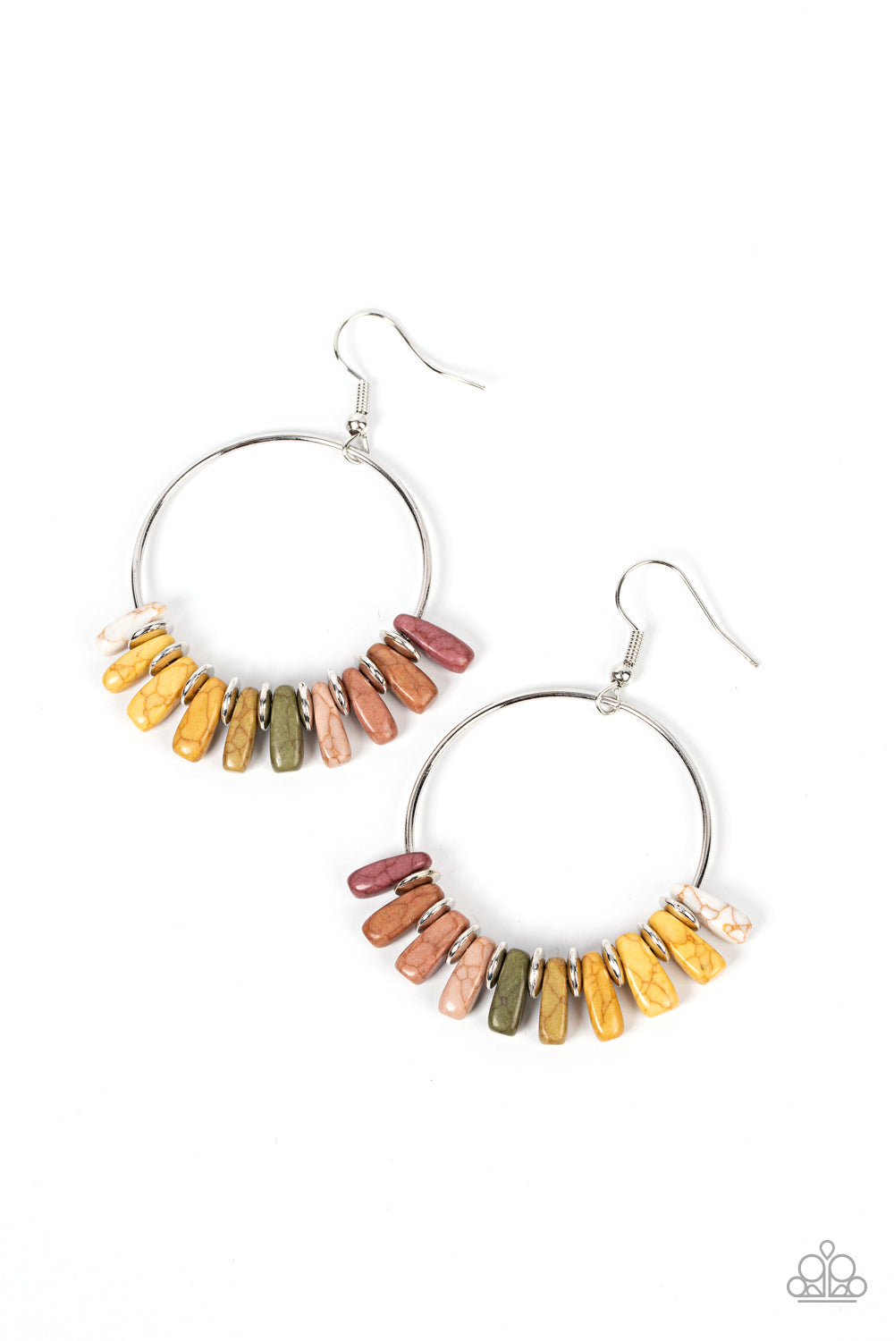 Earthy Ensemble - multi (neutral) - Paparazzi earrings