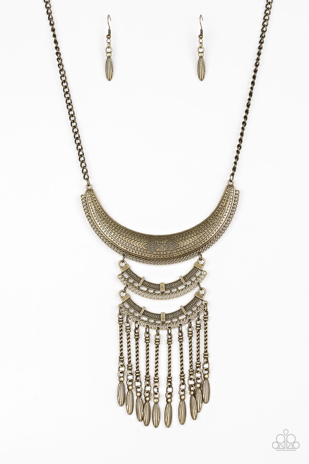Eastern Empress - brass - Paparazzi necklace