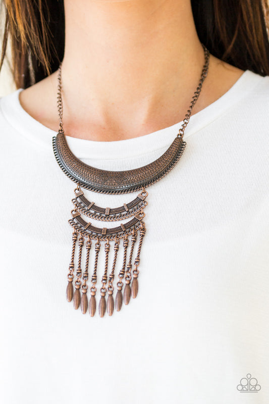 Eastern Empress - copper - Paparazzi necklace