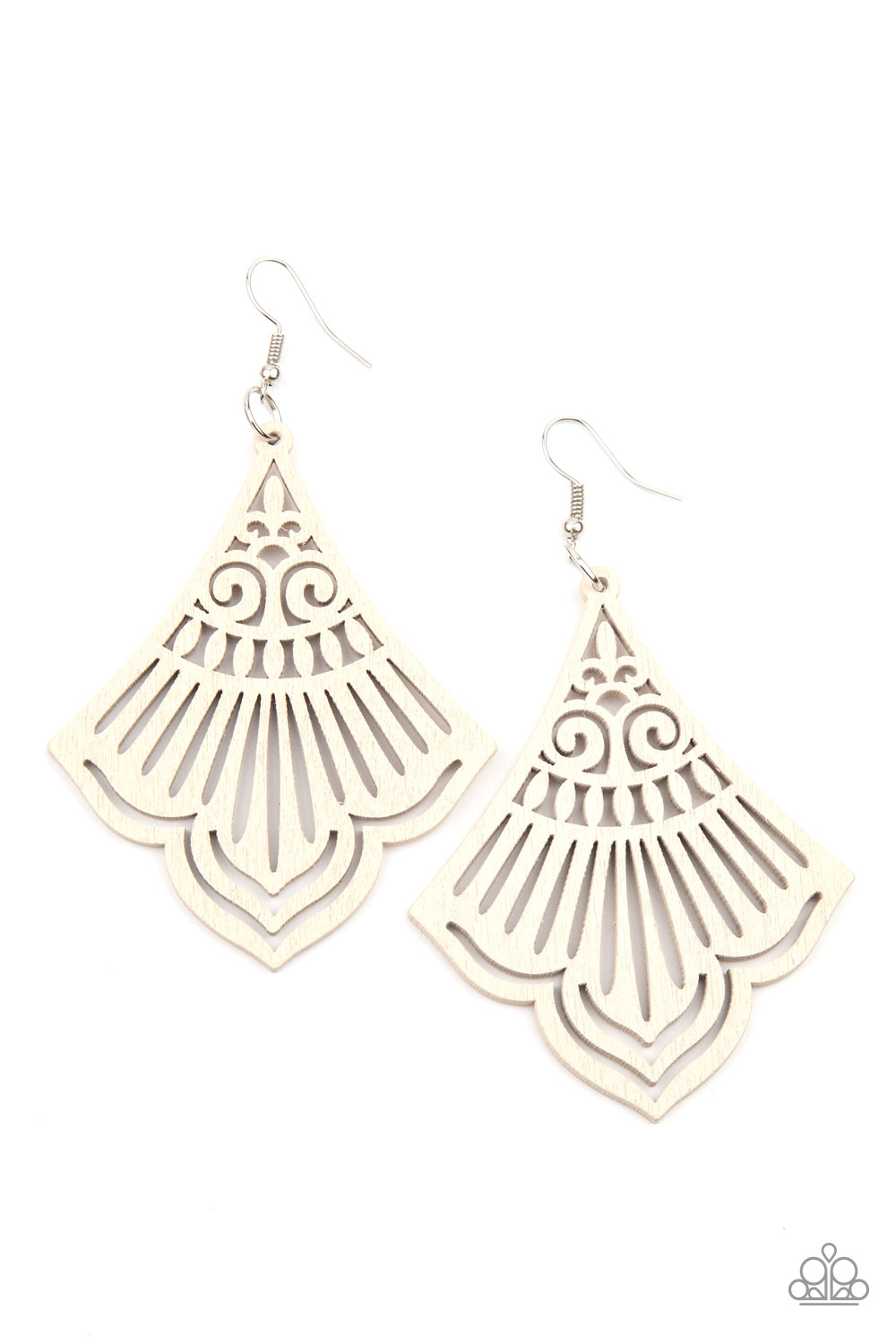 Eastern Escape - white - Paparazzi earrings