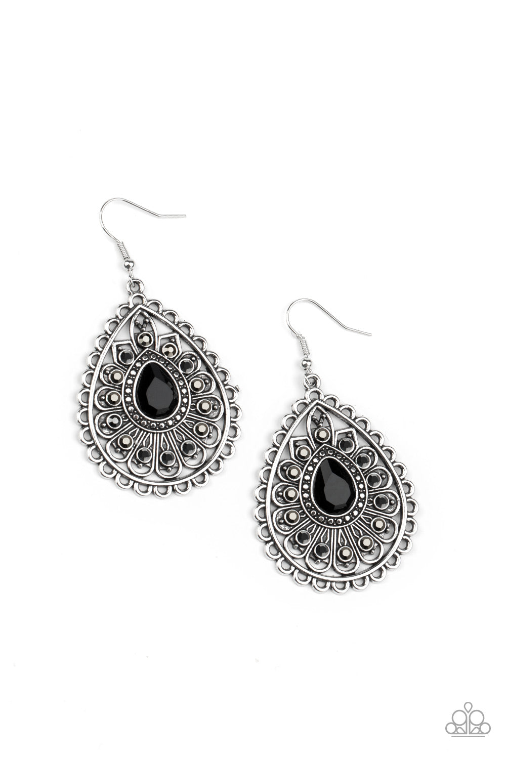Eat Drink and BEAM Merry - black - Paparazzi earrings