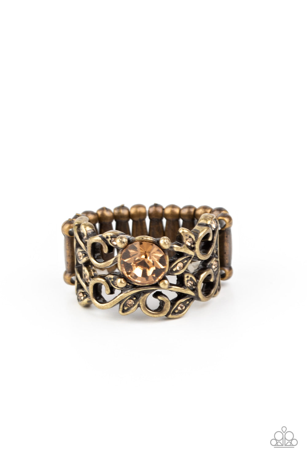 Ebb and GLOW - brass - Paparazzi ring