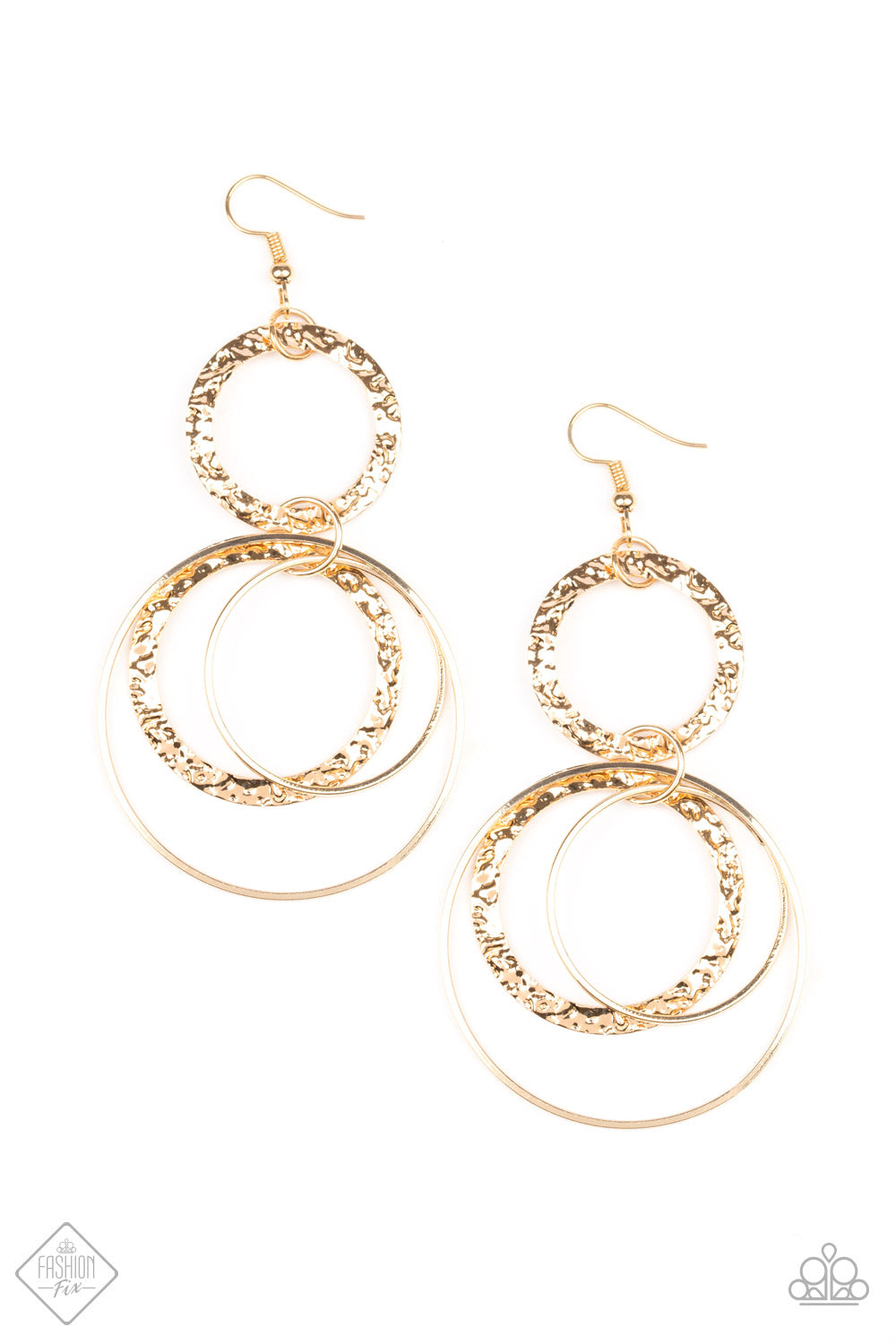 Eclipsed Edge - gold - Paparazzi earrings
