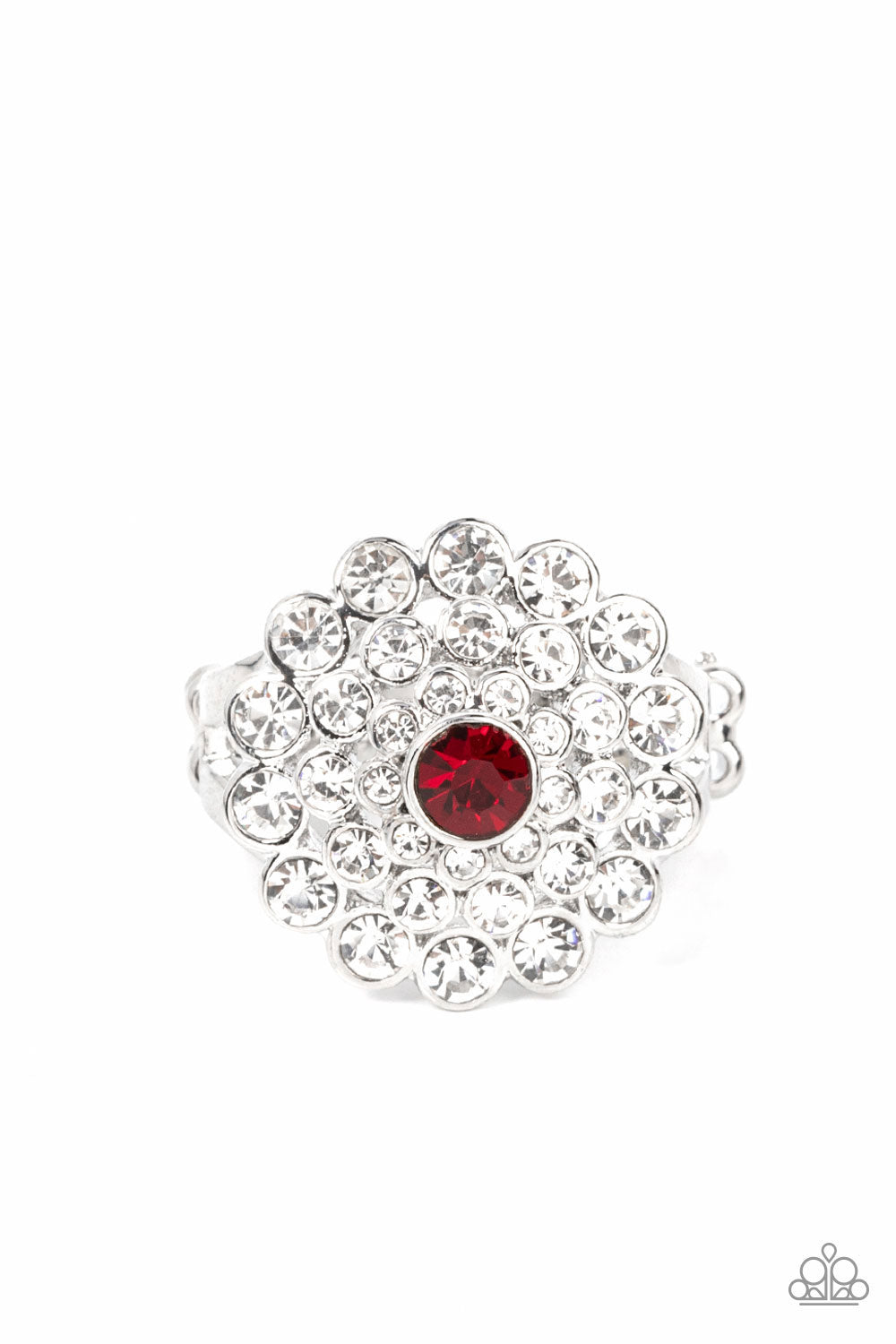 Effervescent Crescendo - red - Paparazzi ring