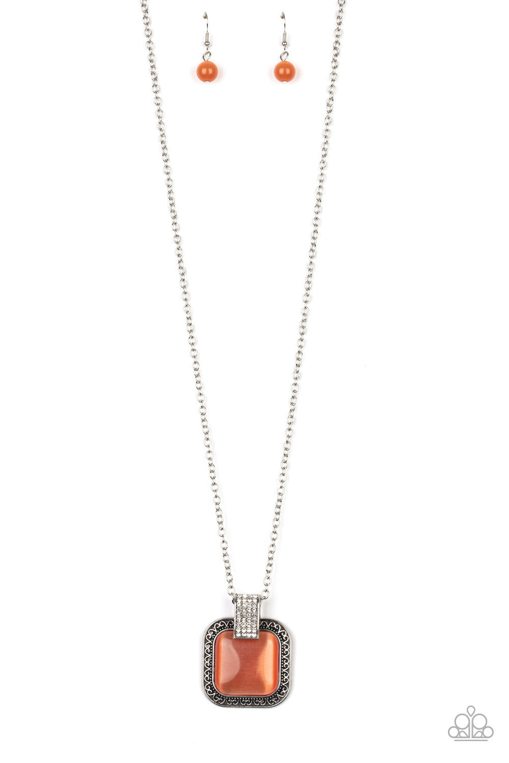 Effervescent Elegance - orange - Paparazzi necklace
