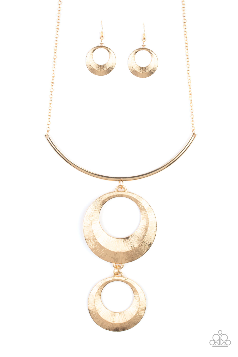 Egyptian Eclipse - gold - Paparazzi necklace