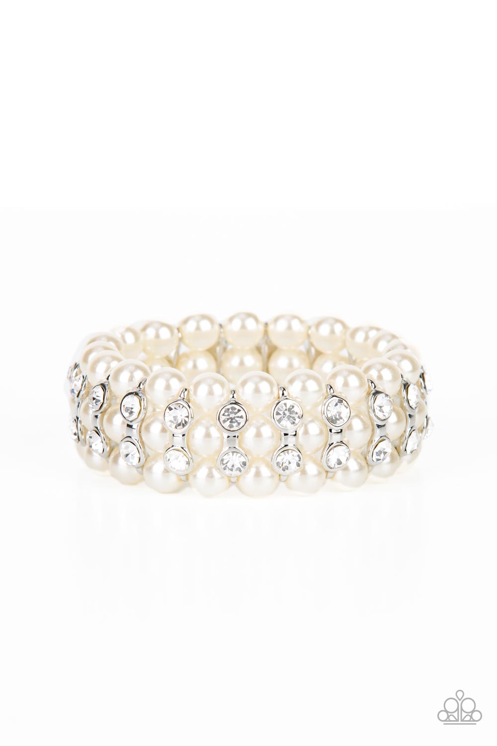 Eiffel Tower Elegance - white - Paparazzi bracelet