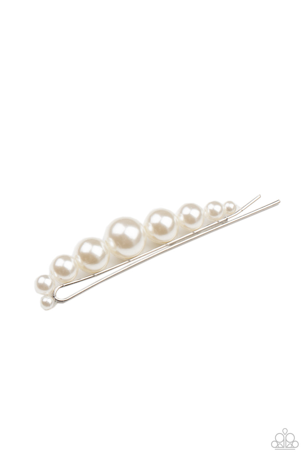 Elegantly Efficient - white - Paparazzi hair clip