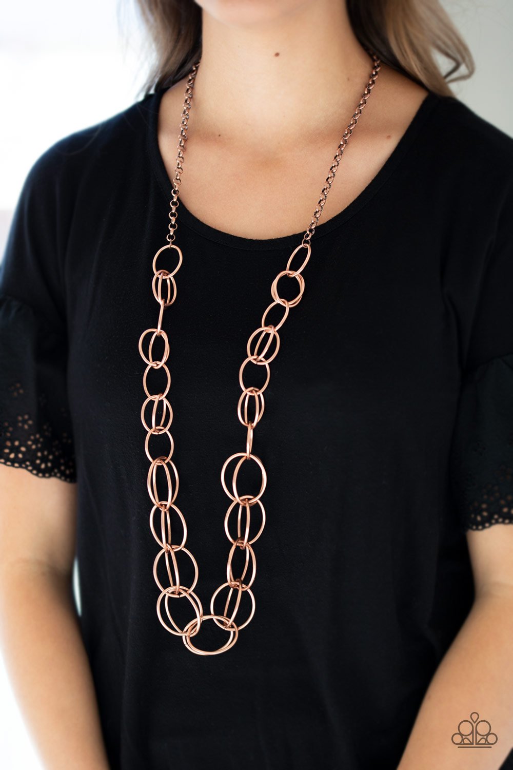 Elegantly Ensnared-copper-Paparazzi necklace