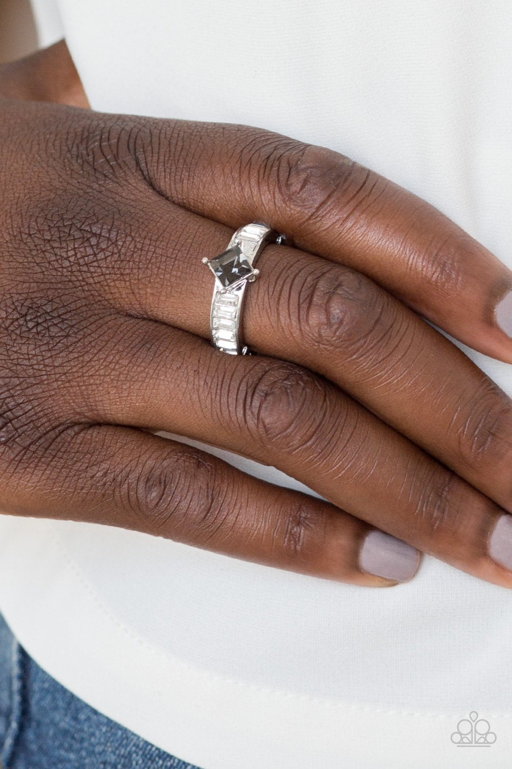 Elegantly Every After - silver - Paparazzi ring