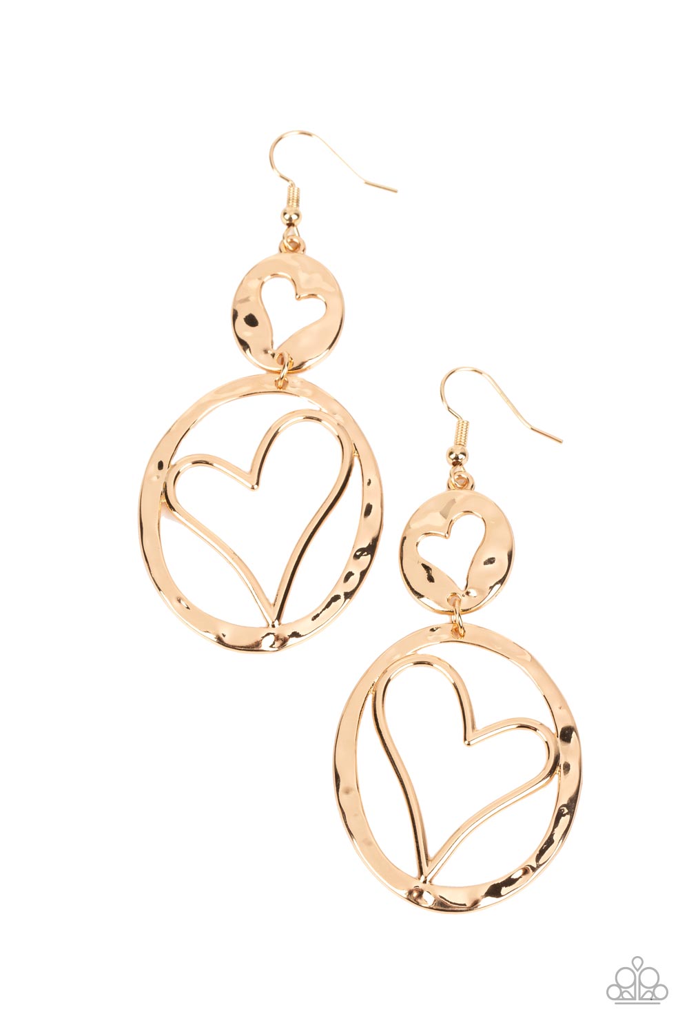 Enchanting Echo - gold - Paparazzi earrings