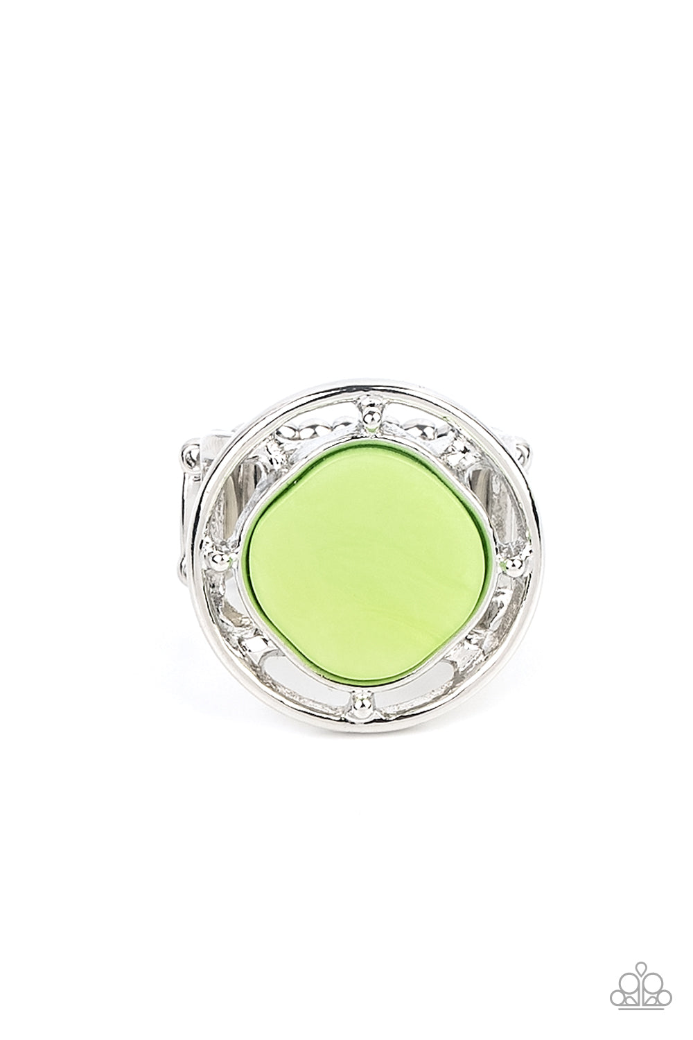 Encompassing Pearlescence - green - Paparazzi ring