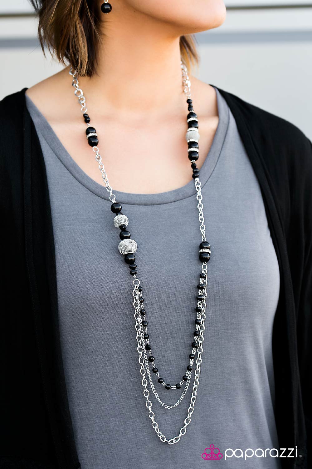 Enmeshed In Elegance - Black - Paparazzi necklace