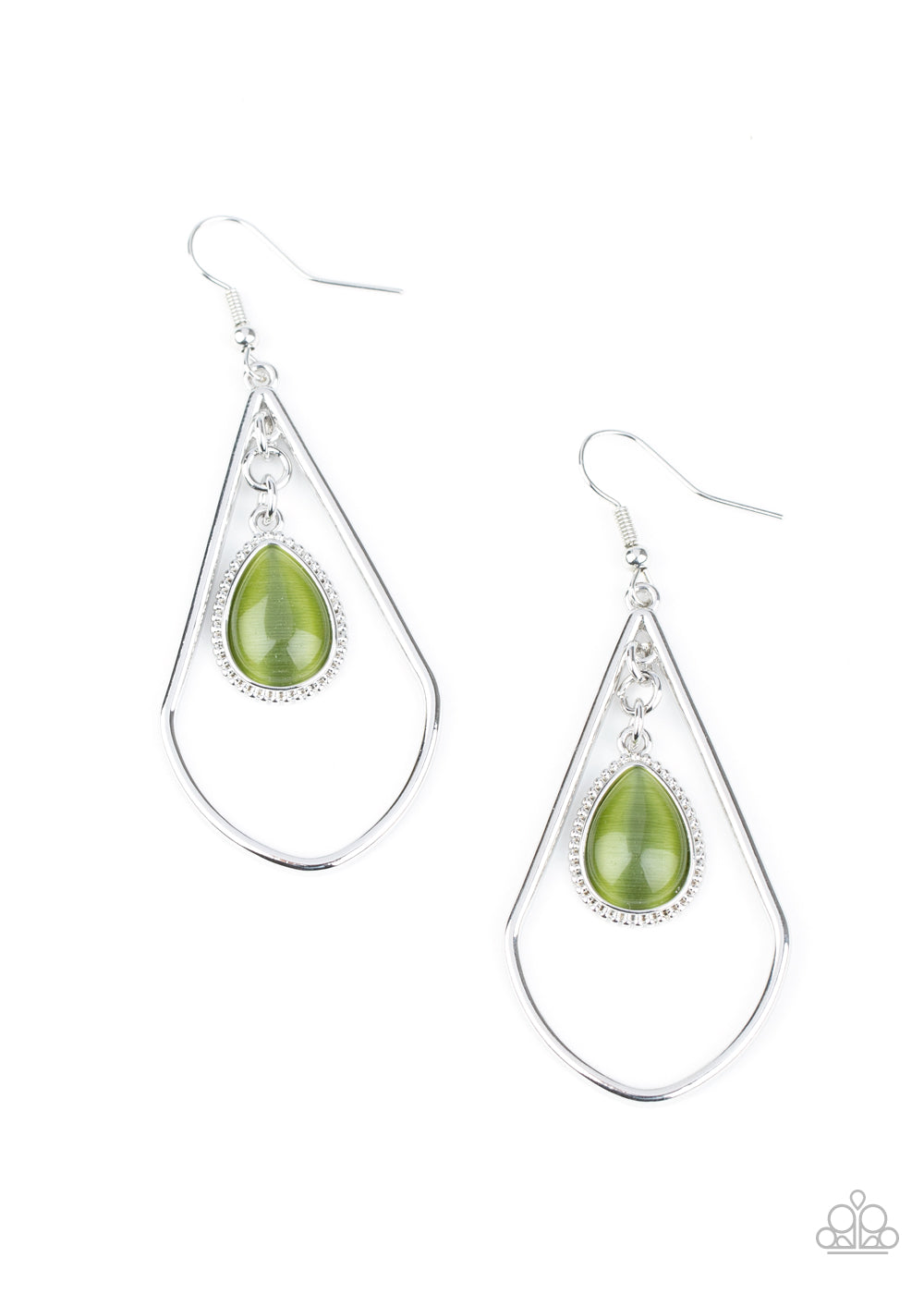 Ethereal Elegance - green - Paparazzi earrings
