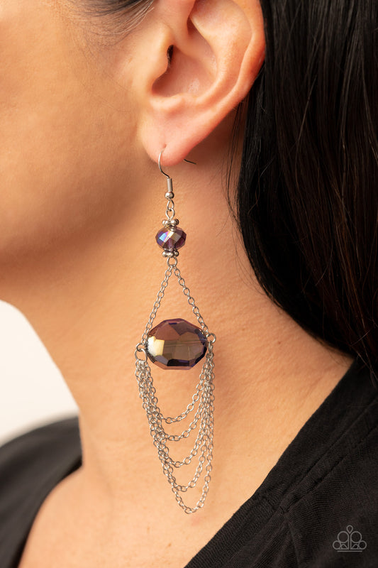 Ethereally Extravagant - purple - Paparazzi earrings