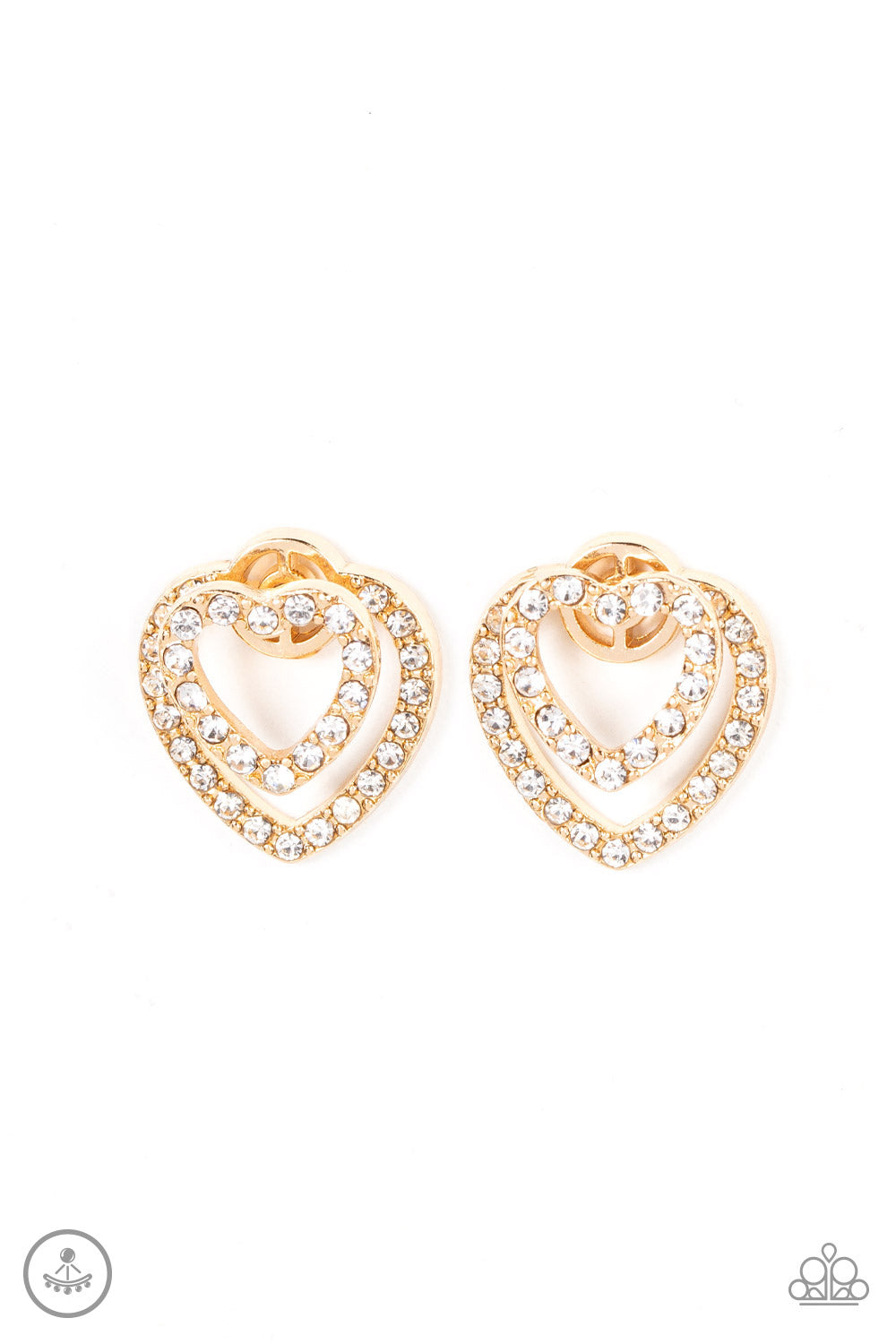 Ever Enamored - gold - Paparazzi earrings