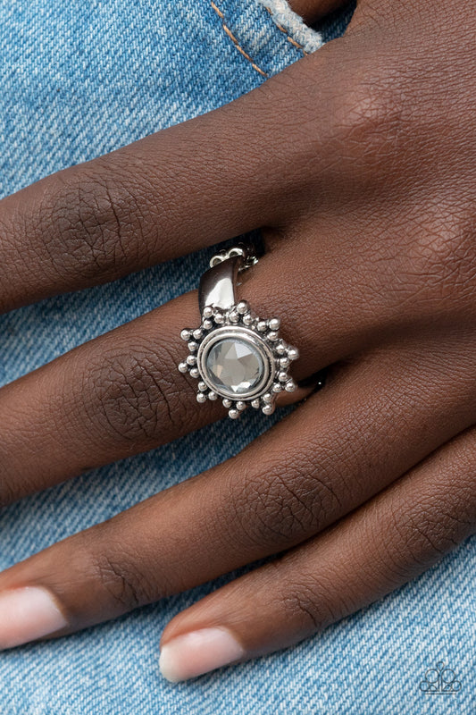 Expect Sunshine and REIGN - silver - Paparazzi ring
