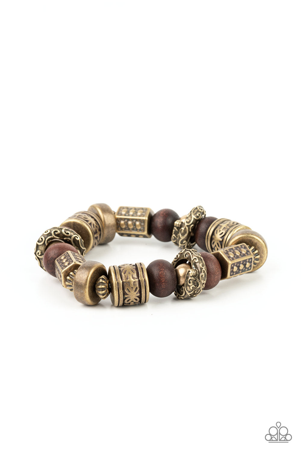 Exploring The Elements - brass - Paparazzi bracelet