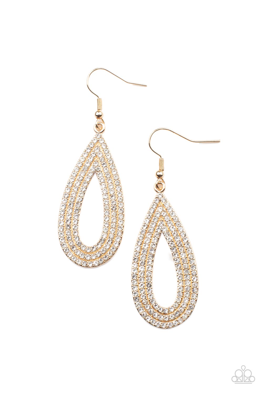 Exquisite Exaggeration - gold - Paparazzi earrings