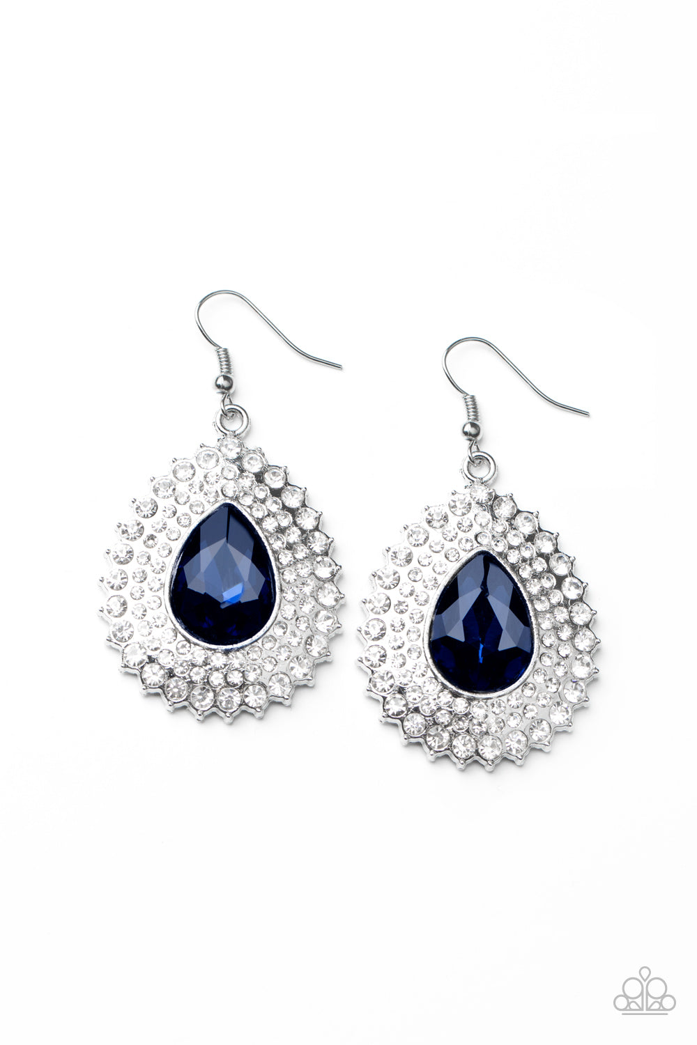Exquisitely Explosive - blue - Paparazzi earrings