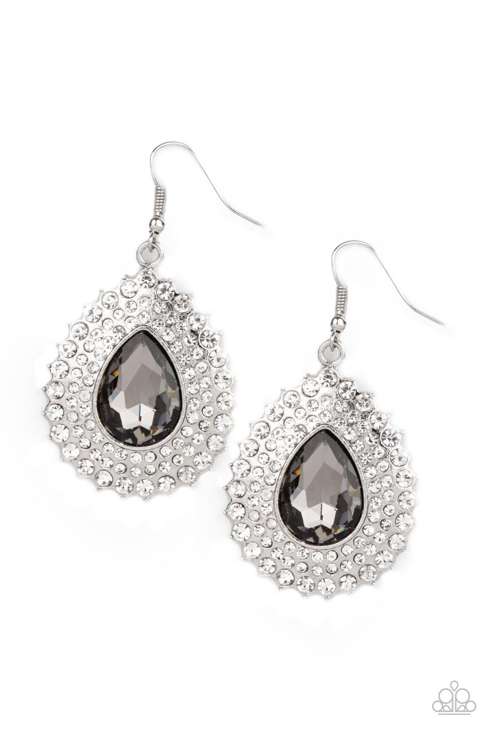 Exquisitely Explosive - silver - Paparazzi earrings