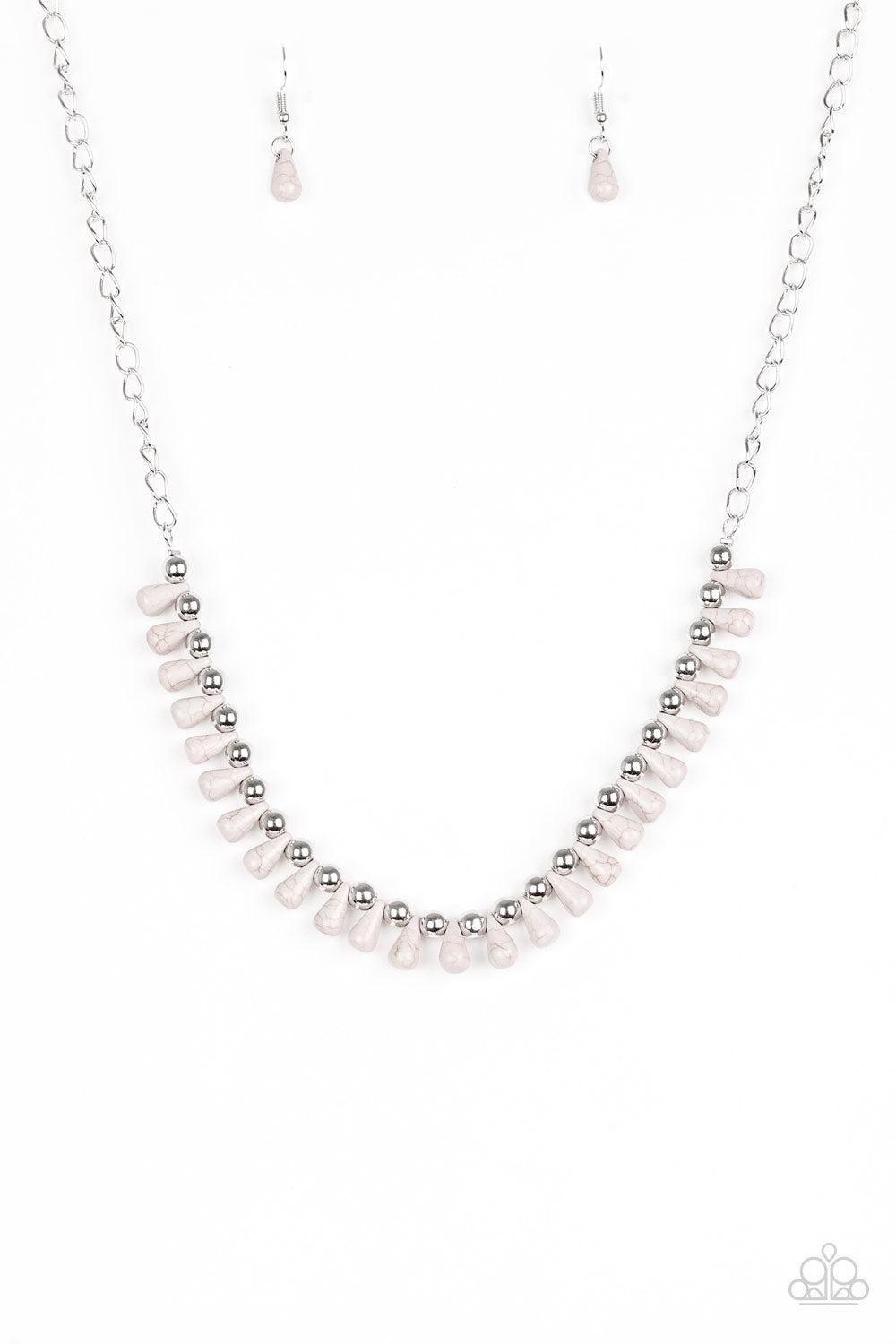 Extinct Species - silver - Paparazzi necklace