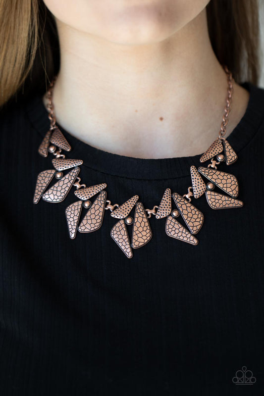 Extra Expedition - copper - Paparazzi necklace