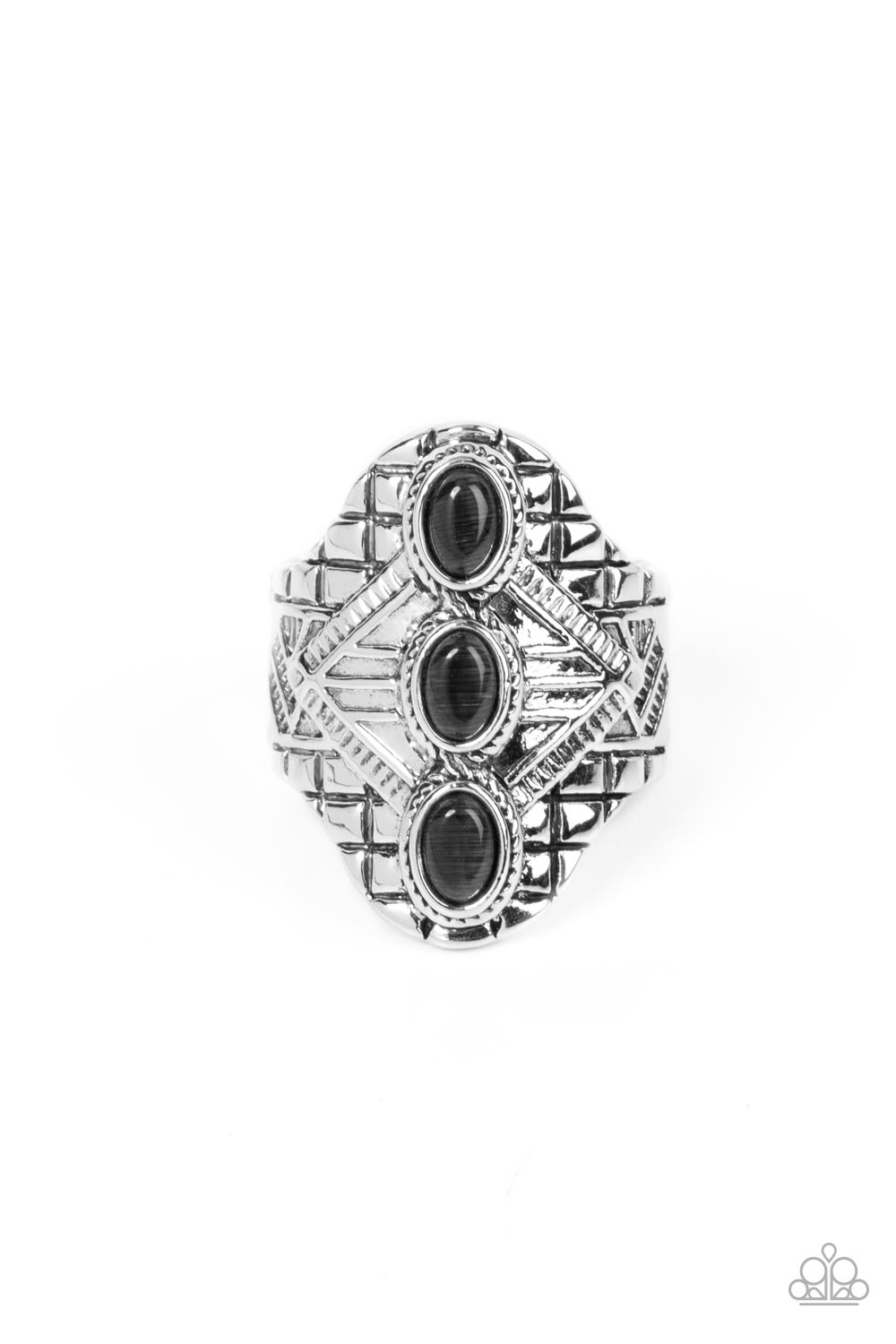 Eye-Catching Cats Eye - black - Paparazzi ring