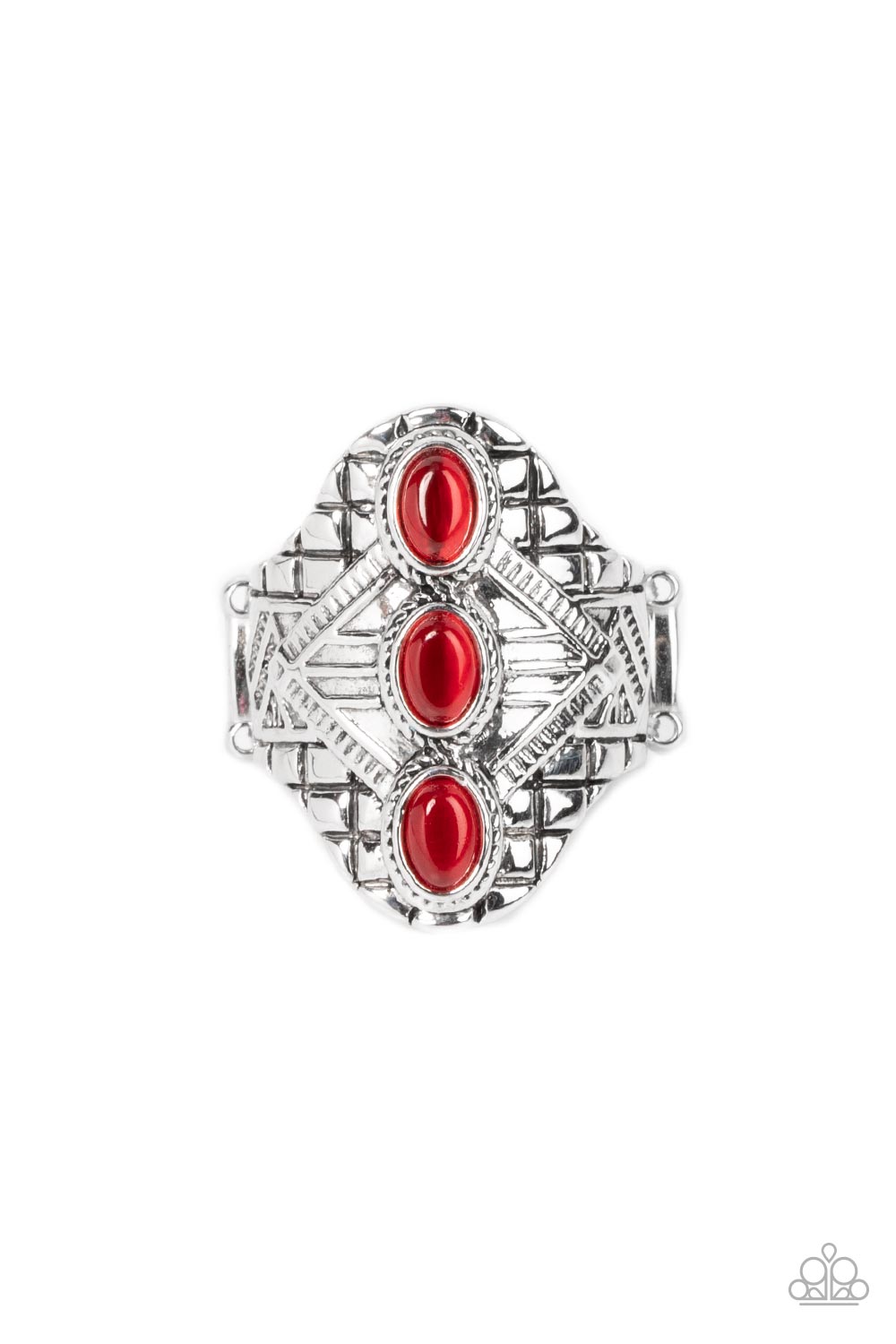 Eye Catching Cats Eye - red - Paparazzi ring