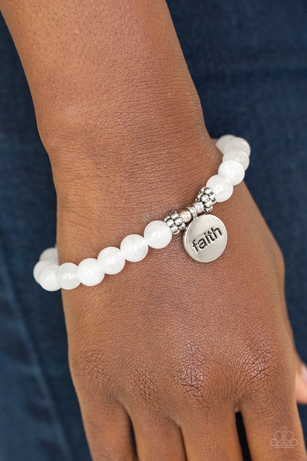 FAITH It Till You Make It - white - Paparazzi bracelet