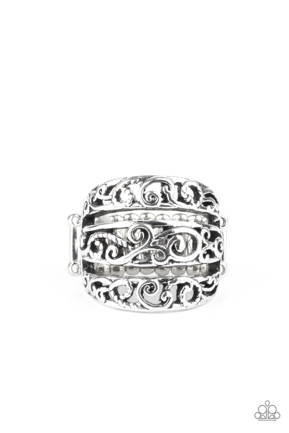 FRILLED To Be Here - silver - Paparazzi ring