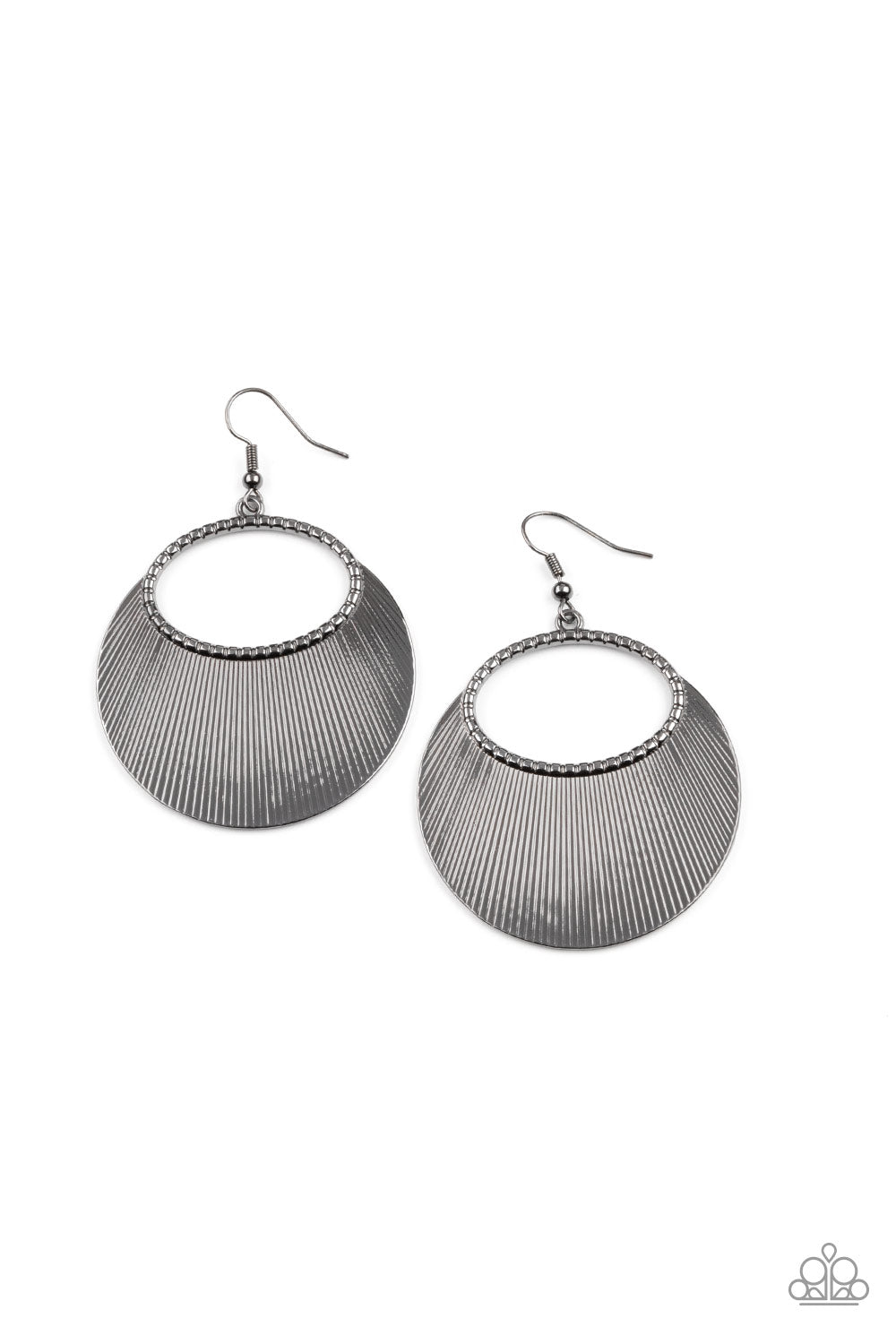 Fan Girl Glam - black - Paparazzi earrings