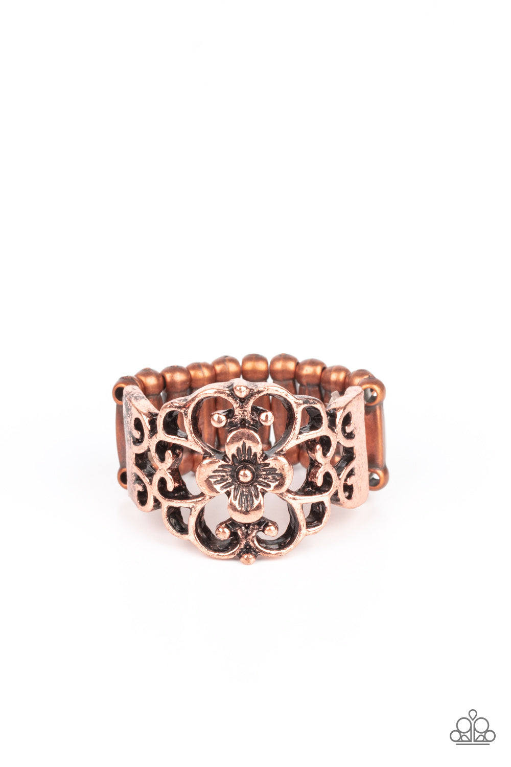 Fanciful Flower Gardens - copper - Paparazzi ring