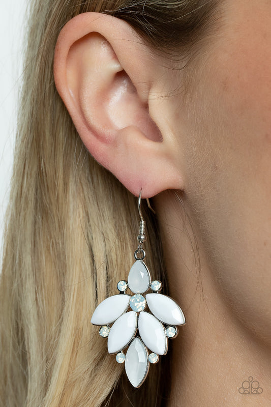 Fantasy Flair - white - Paparazzi earrings